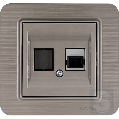 Розетка с портом для оптоволоконного кабеля, оптическая розетка Arvia Electric Lavin Медь (21 28 4010 252)